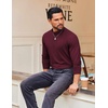 image:imageCOOFANDY Mens Mock Turtleneck Long Sleeve Shirts Casual Basic TShirt Lightweight Mockneck Pullover Sweater for MenRed