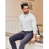 image:imageCOOFANDY Mens Mock Turtleneck Long Sleeve Shirts Casual Basic TShirt Lightweight Mockneck Pullover Sweater for MenWhite