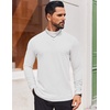 image:imageCOOFANDY Mens Mock Turtleneck Long Sleeve Shirts Casual Basic TShirt Lightweight Mockneck Pullover Sweater for MenWhite