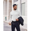 image:imageCOOFANDY Mens Mock Turtleneck Long Sleeve Shirts Casual Basic TShirt Lightweight Mockneck Pullover Sweater for MenWhite