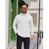 image:imageCOOFANDY Mens Mock Turtleneck Long Sleeve Shirts Casual Basic TShirt Lightweight Mockneck Pullover Sweater for MenWhite