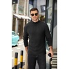 image:imageCOOFANDY Mens Mock Turtleneck Sweater Long Sleeve Half Neck Pullover Thermal Casual Ribbed High Neck Pullover SweaterBlack