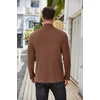 image:imageCOOFANDY Mens Mock Turtleneck Sweater Long Sleeve Half Neck Pullover Thermal Casual Ribbed High Neck Pullover SweaterBrown