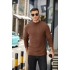image:imageCOOFANDY Mens Mock Turtleneck Sweater Long Sleeve Half Neck Pullover Thermal Casual Ribbed High Neck Pullover SweaterBrown