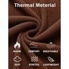 image:imageCOOFANDY Mens Mock Turtleneck Sweater Long Sleeve Half Neck Pullover Thermal Casual Ribbed High Neck Pullover SweaterBrown