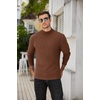 image:imageCOOFANDY Mens Mock Turtleneck Sweater Long Sleeve Half Neck Pullover Thermal Casual Ribbed High Neck Pullover SweaterBrown