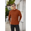 image:imageCOOFANDY Mens Mock Turtleneck Sweater Long Sleeve Half Neck Pullover Thermal Casual Ribbed High Neck Pullover SweaterCaramel