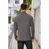 image:imageCOOFANDY Mens Mock Turtleneck Sweater Long Sleeve Half Neck Pullover Thermal Casual Ribbed High Neck Pullover SweaterDark Gray