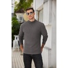 image:imageCOOFANDY Mens Mock Turtleneck Sweater Long Sleeve Half Neck Pullover Thermal Casual Ribbed High Neck Pullover SweaterDark Gray