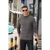 image:imageCOOFANDY Mens Mock Turtleneck Sweater Long Sleeve Half Neck Pullover Thermal Casual Ribbed High Neck Pullover SweaterDark Gray