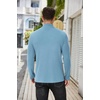 image:imageCOOFANDY Mens Mock Turtleneck Sweater Long Sleeve Half Neck Pullover Thermal Casual Ribbed High Neck Pullover SweaterDark Navy Blue