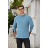 image:imageCOOFANDY Mens Mock Turtleneck Sweater Long Sleeve Half Neck Pullover Thermal Casual Ribbed High Neck Pullover SweaterDark Navy Blue
