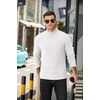 image:imageCOOFANDY Mens Mock Turtleneck Sweater Long Sleeve Half Neck Pullover Thermal Casual Ribbed High Neck Pullover SweaterWhite