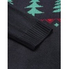 image:imageCOOFANDY Mens Quarter Zip Pullover Sweater Casual Zip Up Polo Sweater KnitBlack and Green Christmas Tree