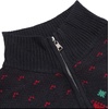 image:imageCOOFANDY Mens Quarter Zip Pullover Sweater Casual Zip Up Polo Sweater KnitBlack and Green Christmas Tree