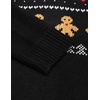 image:imageCOOFANDY Mens Quarter Zip Pullover Sweater Casual Zip Up Polo Sweater KnitBlack and Yellow Snowman