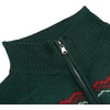 image:imageCOOFANDY Mens Quarter Zip Pullover Sweater Casual Zip Up Polo Sweater KnitDark Green and Christmas Tree