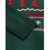 image:imageCOOFANDY Mens Quarter Zip Pullover Sweater Casual Zip Up Polo Sweater KnitDark Green and Christmas Tree