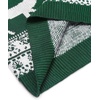 image:imageCOOFANDY Mens Quarter Zip Pullover Sweater Casual Zip Up Polo Sweater KnitGreen and White Deer