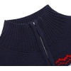 image:imageCOOFANDY Mens Quarter Zip Pullover Sweater Casual Zip Up Polo Sweater KnitNavy Blue and Christmas Tree