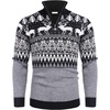 image:imageCOOFANDY Mens Quarter Zip Pullover Sweater Casual Zip Up Polo Sweater KnitPat1 Christmas