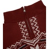 image:imageCOOFANDY Mens Quarter Zip Pullover Sweater Casual Zip Up Polo Sweater KnitPat12 Dark Red