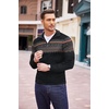 image:imageCOOFANDY Mens Quarter Zip Pullover Sweater Casual Zip Up Polo Sweater KnitPat3