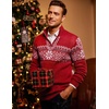 image:imageCOOFANDY Mens Quarter Zip Pullover Sweater Casual Zip Up Polo Sweater KnitPat6