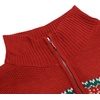 image:imageCOOFANDY Mens Quarter Zip Pullover Sweater Casual Zip Up Polo Sweater KnitRed and Christmas Tree