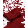 image:imageCOOFANDY Mens Quarter Zip Pullover Sweater Casual Zip Up Polo Sweater KnitRed and White Deer