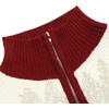 image:imageCOOFANDY Mens Quarter Zip Pullover Sweater Casual Zip Up Polo Sweater KnitRed and White Deer