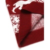 image:imageCOOFANDY Mens Quarter Zip Pullover Sweater Casual Zip Up Polo Sweater KnitRed and White Deer