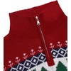 image:imageCOOFANDY Mens Quarter Zip Pullover Sweater Casual Zip Up Polo Sweater KnitSd587deer Tree Snowflake