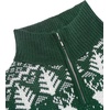image:imageCOOFANDY Mens Quarter Zip Pullover Sweater Casual Zip Up Polo Sweater KnitSd640green Deer