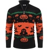 image:imageCOOFANDY Mens Quarter Zip Pullover Sweater Casual Zip Up Polo Sweater KnitWs110pumpkin