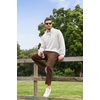 image:imageCOOFANDY Mens Quarter Zip Pullover Sweatshirts for Men Golf Fall Clothes  Fall Fashion 2026 Long Sleeve Pullover Stretch Soft Lightweight WrinkleFree Loose Fit Collared Casual Travel GolfSnow White