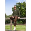 image:imageCOOFANDY Mens Quarter Zip Pullover Sweatshirts for Men Golf Fall Clothes  Fall Fashion 2026 Long Sleeve Pullover Stretch Soft Lightweight WrinkleFree Loose Fit Collared Casual Travel GolfArmy Green