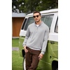 image:imageCOOFANDY Mens Quarter Zip Pullover Sweatshirts for Men Golf Fall Clothes  Fall Fashion 2026 Long Sleeve Pullover Stretch Soft Lightweight WrinkleFree Loose Fit Collared Casual Travel GolfAsh Heather
