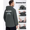 image:imageCOOFANDY Mens Rain Jacket Lightweight Waterproof Raincoat Packable Rain Shell Jacket With Hood Golf Hiking WindbreakerDeep Gray