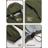 image:imageCOOFANDY Mens Rain Jacket Waterproof Packable Raincoat Lightweight Rain Shell Hood Travel Golf Hiking Cycling Zip PocketsArmy Green