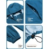 image:imageCOOFANDY Mens Rain Jacket Waterproof Packable Raincoat Lightweight Rain Shell Hood Travel Golf Hiking Cycling Zip PocketsBlue