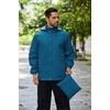 image:imageCOOFANDY Mens Rain Jacket Waterproof Packable Raincoat Lightweight Rain Shell Hood Travel Golf Hiking Cycling Zip PocketsBlue