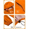 image:imageCOOFANDY Mens Rain Jacket Waterproof Packable Raincoat Lightweight Rain Shell Hood Travel Golf Hiking Cycling Zip PocketsOrange
