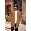 image:imageCOOFANDY Mens Ruffle Shawl Collar Cardigan Open Front Lightweight Long Length Drape Cape Overcoat with PocketsLight Brown
