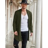 image:imageCOOFANDY Mens Ruffle Shawl Collar Cardigan Open Front Lightweight Long Length Drape Cape Overcoat with PocketsOlive Green