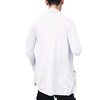 image:imageCOOFANDY Mens Ruffle Shawl Collar Cardigan Open Front Lightweight Long Length Drape Cape Overcoat with PocketsWhite