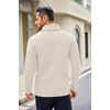 image:imageCOOFANDY Mens Shawl Collar Sweaters VNeck Relaxed Fit Cable PulloversApricot