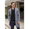 image:imageCOOFANDY Mens Shawl Collar Sweaters VNeck Relaxed Fit Cable PulloversBlack