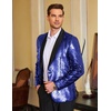 image:imageCOOFANDY Mens Shiny Sequin Blazer Tuxedo Party Dinner Prom One Button Suit JacketNavy Blue
