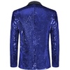 image:imageCOOFANDY Mens Shiny Sequin Blazer Tuxedo Party Dinner Prom One Button Suit JacketNavy Blue
